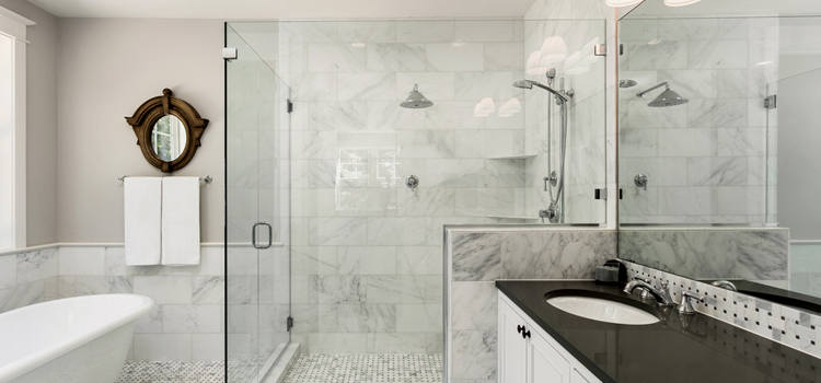 bathroom shower door installation in Monterey