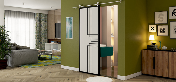 sliding bathroom door installation in Monterey